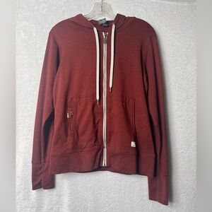Vuori Maroon Women Hoodie Size Small.